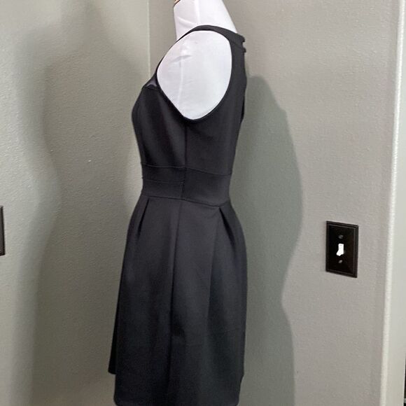 Sweet Storm Black Sleeveless Mini Flair Dress Sheer Front - Picture 8 of 10